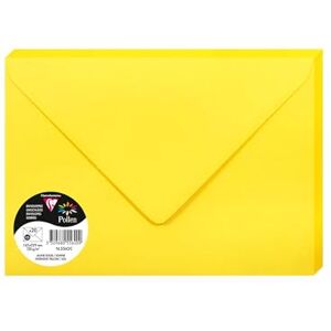 Clairefontaine 5562C balení s 20 obálkami pylu, formát C5, 162 x 229 mm, 120 g, ideální pro korespondenci a pozvánky, sluneční žlutá, 1 balení Clairefontaine 5562C balení s 20 obálkami pylu, formát C5, 162 x 229 mm, 120 g, ideální pro korespondenci a pozvánky, sluneční žlutá, 1 balení