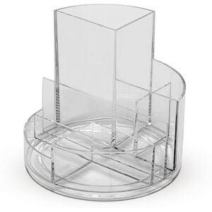 MAUL Organizér na psací stůl, kulatý box Ø 14 x 12,5 cm organizér se 6 přihrádkami držák na tužky, značkovače a nůžky organizér na tužky do kanceláře a psacího stolu průhledný MAUL Organizér na psací stůl, kulatý box Ø 14 x 12,5 cm organizér se 6 přihrádkami držák na tužky, značkovače a nůžky organizér na tužky do kanceláře a psacího stolu průhledný