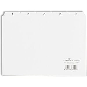 Durable Vodicí rejstřík A Z (A5 quer), rejstřík A-Z, 1 kus, bílý, 365002 Durable Vodicí rejstřík A Z (A5 quer), rejstřík A-Z, 1 kus, bílý, 365002