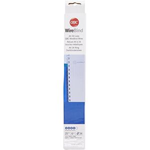 GBC 4400695 Vázací hřbet drátu, A4, 34 kroužků, 6 mm, 55 listů, 25 kusů, stříbrný GBC 4400695 Vázací hřbet drátu, A4, 34 kroužků, 6 mm, 55 listů, 25 kusů, stříbrný