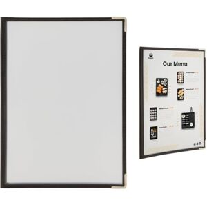 Securit Crystal Range Menühalter, A4, mit braunen Kanten, transparent Securit Crystal Range Menühalter, A4, mit braunen Kanten, transparent