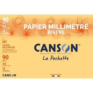 Canson 200067115 Millimeterpapier, DIN A4, 90 g/qm, dunkelbraun Canson 200067115 Millimeterpapier, DIN A4, 90 g/qm, dunkelbraun