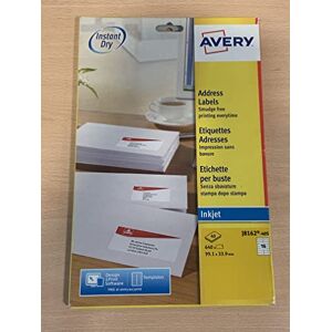 Avery Etiketten für Tintenstrahldrucker 99,1 x 33,9 mm 640 Stück Avery Etiketten für Tintenstrahldrucker 99,1 x 33,9 mm 640 Stück