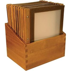 Securit Menühalter aus Holz, A4, Farbe: Weinbraun. 20 Menühalter mit Standbox Securit Menühalter aus Holz, A4, Farbe: Weinbraun. 20 Menühalter mit Standbox