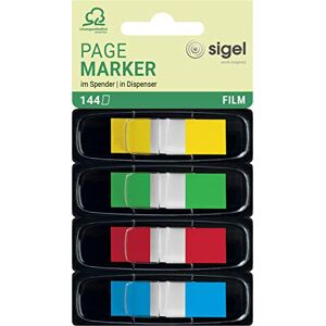 Sigel HN495 zvýrazňovač Mini v dávkovači, 144 proužků ve formátu 12 x 43 mm, žlutá, zelená, červená, modrá Sigel HN495 zvýrazňovač Mini v dávkovači, 144 proužků ve formátu 12 x 43 mm, žlutá, zelená, červená, modrá