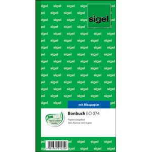 Sigel BO074 Bonbuch, 360 Abrisse, ziegelrot, 10,5x20 cm, 2x60 Blatt Sigel BO074 Bonbuch, 360 Abrisse, ziegelrot, 10,5x20 cm, 2x60 Blatt