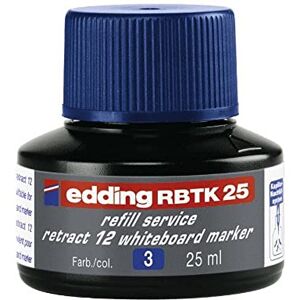 Edding RBTK 25 náhradní inkoust modrá 25 ml s kapilarovým systémem, ideální pro čisté a nekomplikované doplňování whiteboard marker retract 12 Edding RBTK 25 náhradní inkoust modrá 25 ml s kapilarovým systémem, ideální pro čisté a nekomplikované doplňování whiteboard marker retract 12