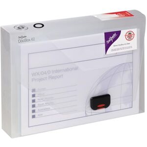 Snopake DocBox 12871 Aktenmappe Polypropylen mit Druckverschluss 60 mm Rückenbreite A4 transparent Snopake DocBox 12871 Aktenmappe Polypropylen mit Druckverschluss 60 mm Rückenbreite A4 transparent