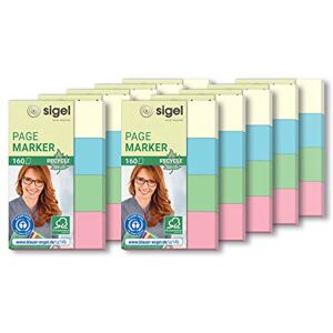 Sigel HN604/10 lepicí popisovač z recyklovaného papíru, 10 kusů á 160 proužků ve formátu 20 x 50 mm, žlutá, modrá, zelená Sigel HN604/10 lepicí popisovač z recyklovaného papíru, 10 kusů á 160 proužků ve formátu 20 x 50 mm, žlutá, modrá, zelená