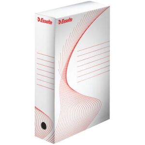 Esselte 128003 Archiv box, 8 cm záda – 10 pack-white/červená Esselte 128003 Archiv box, 8 cm záda – 10 pack-white/červená