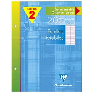 Clairefontaine 11351AMZC – sada se 2 vložkami kroužkového pořadače, 100 listů, francouzské linkování, 17 x 22 cm, 90 g, 1 sada, bílá Clairefontaine 11351AMZC – sada se 2 vložkami kroužkového pořadače, 100 listů, francouzské linkování, 17 x 22 cm, 90 g, 1 sada, bílá