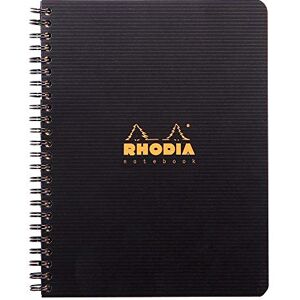 Rhodia 119910C zápisník (s dvojitou spirálovou vazbou, DIN A5, 14,8 x 21 cm, čtverečkovaný, 90 g, 80 listů) 1 kus černý Rhodia 119910C zápisník (s dvojitou spirálovou vazbou, DIN A5, 14,8 x 21 cm, čtverečkovaný, 90 g, 80 listů) 1 kus černý