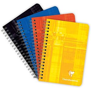 Clairefontaine 8502C spirálový sešit čtverečkovaný, 9 x 14 cm, 90 listů, 90 g, 1 kus barevně tříděné Clairefontaine 8502C spirálový sešit čtverečkovaný, 9 x 14 cm, 90 listů, 90 g, 1 kus barevně tříděné
