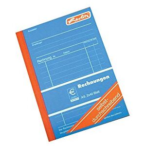 Herlitz 888552 Rechnungsbuch A6, 2 x 40 Blatt, selbstdurchschreibend, 5 Stück Herlitz 888552 Rechnungsbuch A6, 2 x 40 Blatt, selbstdurchschreibend, 5 Stück