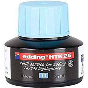Edding HTK 25 náhradní inkoust světle modrá 25 ml s kapilarovým systémem, ideální pro čisté a nekomplikované doplnění zvýrazňovače e-345 a e-24 Edding HTK 25 náhradní inkoust světle modrá 25 ml s kapilarovým systémem, ideální pro čisté a nekomplikované doplnění zvýrazňovače e-345 a e-24