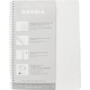 Rhodia 193001C zápisník (s dvojitou spirálou, čtverečkovaný, mikroperforovaný, 80 g, DIN A4+ 225 x 297 mm, 80 listů) 1 kus bílý/stříbrný Rhodia 193001C zápisník (s dvojitou spirálou, čtverečkovaný, mikroperforovaný, 80 g, DIN A4+ 225 x 297 mm, 80 listů) 1 kus bílý/stříbrný