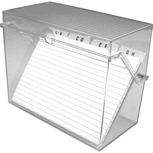 Helit H6214802 kartotéční lístky Box "the index" DIN A8 na šířku, vč. 100 kartotékových karet a registrů, malá kartička průhledná Helit H6214802 kartotéční lístky Box "the index" DIN A8 na šířku, vč. 100 kartotékových karet a registrů, malá kartička průhledná