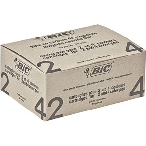 BIC 4 barvy náplně do kuličkového pera červené 4 barvy, balení 50 ks, inkousty na dokumenty, tloušťka linky 0,4 mm BIC 4 barvy náplně do kuličkového pera červené 4 barvy, balení 50 ks, inkousty na dokumenty, tloušťka linky 0,4 mm