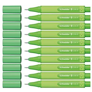 Schneider Link-It Fineliner (super jemné tužky s tloušťkou čáry 0,4 mm, jednoduše se spojí a libovolně kombinují) 10 kusů, Highland zelená Schneider Link-It Fineliner (super jemné tužky s tloušťkou čáry 0,4 mm, jednoduše se spojí a libovolně kombinují) 10 kusů, Highland zelená
