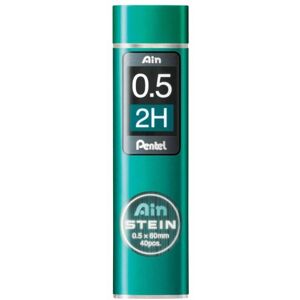 Pentel Ain STEIN C275 jemné tuhy, 40 náplní v plechovce, 0,5 mm, stupeň tvrdosti 2H (12 dávek) Pentel Ain STEIN C275 jemné tuhy, 40 náplní v plechovce, 0,5 mm, stupeň tvrdosti 2H (12 dávek)