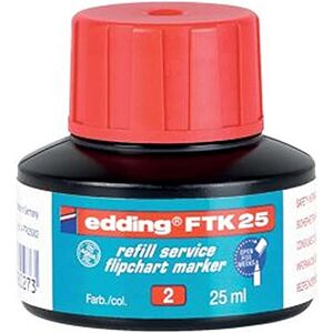 Edding FTK 25 Nachfülltinte rot 25 ml mit Kapillarsystem ideal für sauberes und unkompliziertes Nachfüllen fast aller Flipchartmarker Edding FTK 25 Nachfülltinte rot 25 ml mit Kapillarsystem ideal für sauberes und unkompliziertes Nachfüllen fast aller Flipchartmarker