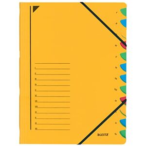 Leitz Pořadač DIN A4, karton, 12 přihrádek, žlutý Leitz Pořadač DIN A4, karton, 12 přihrádek, žlutý
