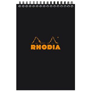 Rhodia 165019C Poznámkový blok (s dvojitou spirálou, DIN A5, linkovaný, 80 g, 14,8 x 21 cm, 80 listů) 1 kus černý Rhodia 165019C Poznámkový blok (s dvojitou spirálou, DIN A5, linkovaný, 80 g, 14,8 x 21 cm, 80 listů) 1 kus černý