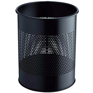 Durable Koš na papír kov kulatý 15 litrů, perforace 165 mm, černý, 331001 Durable Koš na papír kov kulatý 15 litrů, perforace 165 mm, černý, 331001