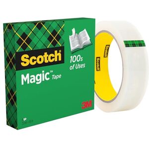 Scotch Magic neviditelná lepicí páska, 1 role, 25 mm x 66 m neviditelná lepicí páska pro všeobecné účely pro opravy, etiketování a zapečetění dokumentů Scotch Magic neviditelná lepicí páska, 1 role, 25 mm x 66 m neviditelná lepicí páska pro všeobecné účely pro opravy, etiketování a zapečetění dokumentů