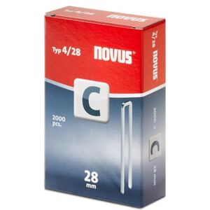 Novus Svorky s úzkým hřbetem s délkou 28 mm, 2000 svorek typu C4/28, pro profilové dřevo, panely a dřevovláknité desky Novus Svorky s úzkým hřbetem s délkou 28 mm, 2000 svorek typu C4/28, pro profilové dřevo, panely a dřevovláknité desky
