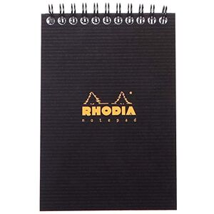 Rhodia 13920C Notepad Block (čtverečkovaný, se spirálovou vazbou, DIN A6, 10,5 x 14,8 cm, 90 g, 80 listů) 1 kus černý Rhodia 13920C Notepad Block (čtverečkovaný, se spirálovou vazbou, DIN A6, 10,5 x 14,8 cm, 90 g, 80 listů) 1 kus černý