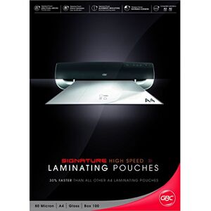 GBC HighSpeed laminovací fólie A4 80 mic, pro až o 30 % rychlejší laminování, robustní laminovací kapsy v balení po 100 kusech, lesklé, průhledné, IB049033 GBC HighSpeed laminovací fólie A4 80 mic, pro až o 30 % rychlejší laminování, robustní laminovací kapsy v balení po 100 kusech, lesklé, průhledné, IB049033