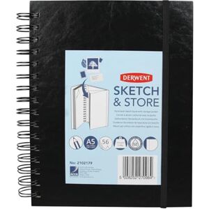 Derwent Sketch & Store Hardcover Skizzenbuch, A5 Hochformat, Zeichnen & Schreiben, 56 Blatt, Säurefreies Papier, Sketch Buch, Spiralgebundener Buchrücken, Professionelle Qualität, 2102179 Derwent Sketch & Store Hardcover Skizzenbuch, A5 Hochformat, Zeichnen & Schreiben, 56 Blatt, Säurefreies Papier, Sketch Buch, Spiralgebundener Buchrücken, Professionelle Qualität, 2102179