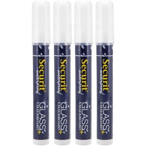 Securit 4dílná sada křídových popisovačů pro neporézní povrchy (černá tabule, sklo, kov, zrcadlo...) Středně silná špička 2-6 mm bílá Securit 4dílná sada křídových popisovačů pro neporézní povrchy (černá tabule, sklo, kov, zrcadlo...) Středně silná špička 2-6 mm bílá