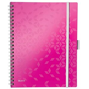 Leitz 46440023 Kollegblock WOW Be Mobile, A4, PP, linkovaný, růžový metalický Leitz 46440023 Kollegblock WOW Be Mobile, A4, PP, linkovaný, růžový metalický