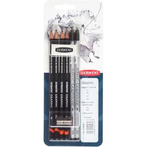 Derwent 0700661 Sada různých grafických médií, 6 tužek a příslušenství Derwent 0700661 Sada různých grafických médií, 6 tužek a příslušenství