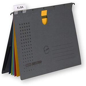 Elba Vícenásobný závěsný pořadač chic, pro A4, z kartonu, antracit, 3 kusy Elba Vícenásobný závěsný pořadač chic, pro A4, z kartonu, antracit, 3 kusy