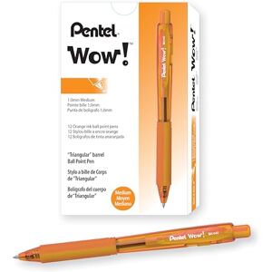 Pentel BK440-F Kugelschreiber mit Druckmechanik und ergonomischer Dreiecksgriffzone, 12-er Packung, orange Pentel BK440-F Kugelschreiber mit Druckmechanik und ergonomischer Dreiecksgriffzone, 12-er Packung, orange