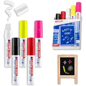 Edding 4090 křídový popisovač pestré barvy (basic) 5 tužek klínový hrot 4-15 mm široká křídová tužka na tabuli omyvatelná k popisování oken, skla, zrcadla tabulová tužka s krycími barvami Edding 4090 křídový popisovač pestré barvy (basic) 5 tužek klínový hrot 4-15 mm široká křídová tužka na tabuli omyvatelná k popisování oken, skla, zrcadla tabulová tužka s krycími barvami
