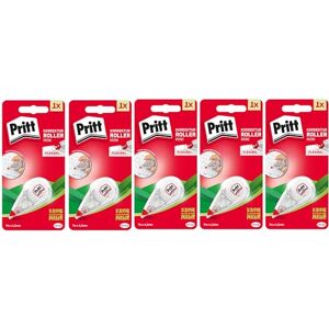 Pritt Mini korekční váleček, perfektní krycí schopnost bez rozmazání, s přesnou špičkou pro přesnou korekci, 4,2 mm x 7 m, balení 5 ks Pritt Mini korekční váleček, perfektní krycí schopnost bez rozmazání, s přesnou špičkou pro přesnou korekci, 4,2 mm x 7 m, balení 5 ks