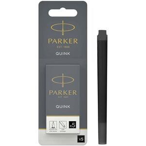 Parker Inkoustové náplně pro plnicí pero dlouhé patrony černý inkoust QUINK 5 kusů (blistrové balení) Parker Inkoustové náplně pro plnicí pero dlouhé patrony černý inkoust QUINK 5 kusů (blistrové balení)