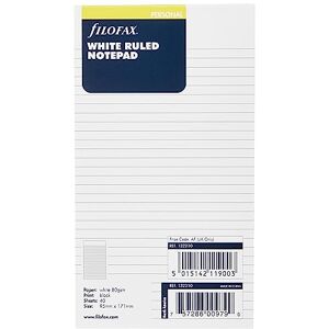 Filofax Poznámkový blok 132210, linkovaný, bílý Filofax Poznámkový blok 132210, linkovaný, bílý