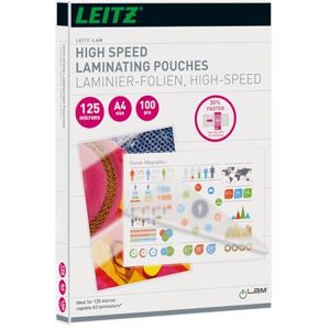 Leitz Tepelná laminovací fólie Speed A4 125 mic, laminovací fólie pro 30% rychlejší laminování v prémiové kvalitě v balení po 100 kusech, lesklé, průhledné, iLAM, 7481000 Leitz Tepelná laminovací fólie Speed A4 125 mic, laminovací fólie pro 30% rychlejší laminování v prémiové kvalitě v balení po 100 kusech, lesklé, průhledné, iLAM, 7481000