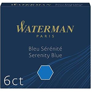 Waterman Plnicí inkoustové náplně mezinárodní standardní velikost Serenity Blue 6 kusů Waterman Plnicí inkoustové náplně mezinárodní standardní velikost Serenity Blue 6 kusů