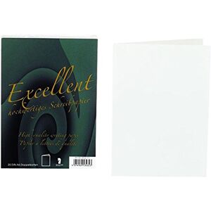 Rössler Excellent balíček karet sada karet 20 prázdných skládacích karet formát DIN A6 prázdné karty k vlastnímu vytvoření pozvánky prázdné 11 x 1 x 15 cm 1 kus barva: bílá Rössler Excellent balíček karet sada karet 20 prázdných skládacích karet formát DIN A6 prázdné karty k vlastnímu vytvoření pozvánky prázdné 11 x 1 x 15 cm 1 kus barva: bílá