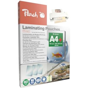 Peach Laminovací fólie A4-80 mic 100 kapes lze sešít pro praktické sešívání ve pořadači vhodná pro všechny laminovací přístroje S-PP580-21 Peach Laminovací fólie A4-80 mic 100 kapes lze sešít pro praktické sešívání ve pořadači vhodná pro všechny laminovací přístroje S-PP580-21