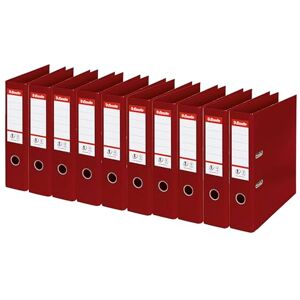 Esselte Pořadač široký, DIN A4, balení 10 ks, šířka hřbetu 7,5 cm, plastový pořadač, bordó, Vivida, 811510 Esselte Pořadač široký, DIN A4, balení 10 ks, šířka hřbetu 7,5 cm, plastový pořadač, bordó, Vivida, 811510