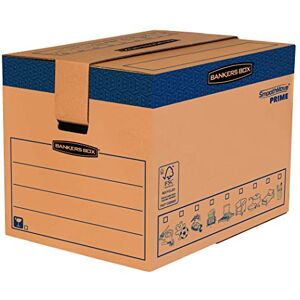Bankers Box Desky na stěhování SmoothMove, Heavy Duty, z dvojitě zesílené vlnité lepenky s držadly, rychlá montáž FastFold bez lepicí pásky, 127 litrů, 45,5 x 60,5 x 45,5 cm, 5 kusů Bankers Box Desky na stěhování SmoothMove, Heavy Duty, z dvojitě zesílené vlnité lepenky s držadly, rychlá montáž FastFold bez lepicí pásky, 127 litrů, 45,5 x 60,5 x 45,5 cm, 5 kusů