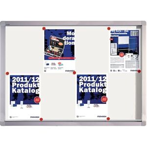 Franken Výstavní box ECO pro venkovní použití, skládací dveře, 8 x A4, 98 x 70,4 x 4,5 cm, bílá, magnetická, s hliníkovým rámem pro montáž na stěnu, SK8SE Franken Výstavní box ECO pro venkovní použití, skládací dveře, 8 x A4, 98 x 70,4 x 4,5 cm, bílá, magnetická, s hliníkovým rámem pro montáž na stěnu, SK8SE