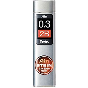 Pentel Ain STEIN C273 Feinmine, 15 Minen je Dose, 0.3 mm, Härtegrad 2B (12 Dosen) Pentel Ain STEIN C273 Feinmine, 15 Minen je Dose, 0.3 mm, Härtegrad 2B (12 Dosen)